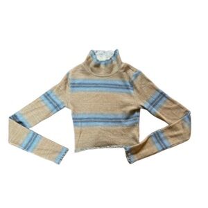 Urban Outfitters Out from Under Long Sleeve Mock Neck Stripe Top